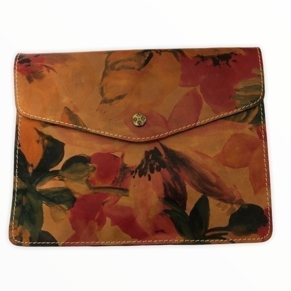 PATRICIA NASH large floral leather pouch